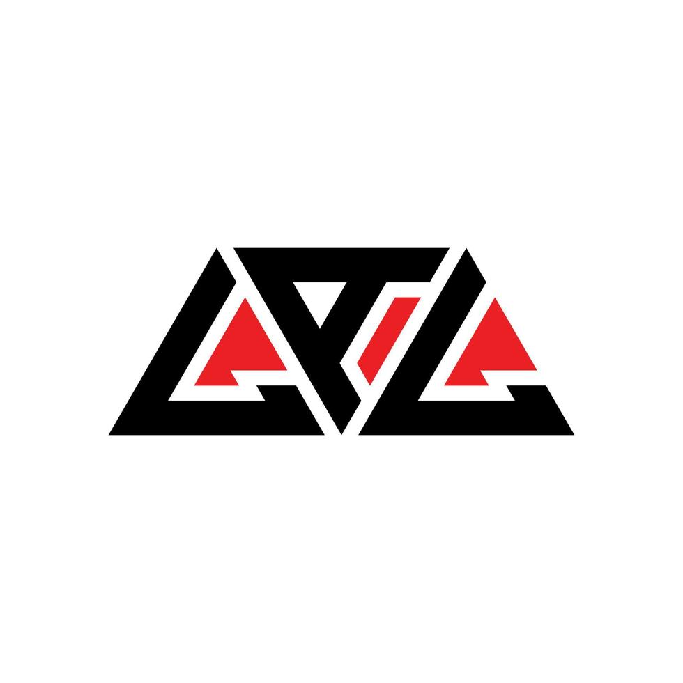 diseño de logotipo de letra triangular lal con forma de triángulo. monograma de diseño del logotipo del triángulo lal. plantilla de logotipo de vector de triángulo lal con color rojo. logotipo triangular lal logotipo simple, elegante y lujoso. lal