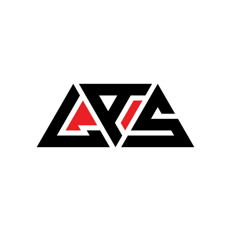 diseño de logotipo de letra triangular las con forma de triángulo. monograma de diseño del logotipo del triángulo de las. la plantilla de logotipo de vector de triángulo con color rojo. las logo triangular logo simple, elegante y lujoso. las