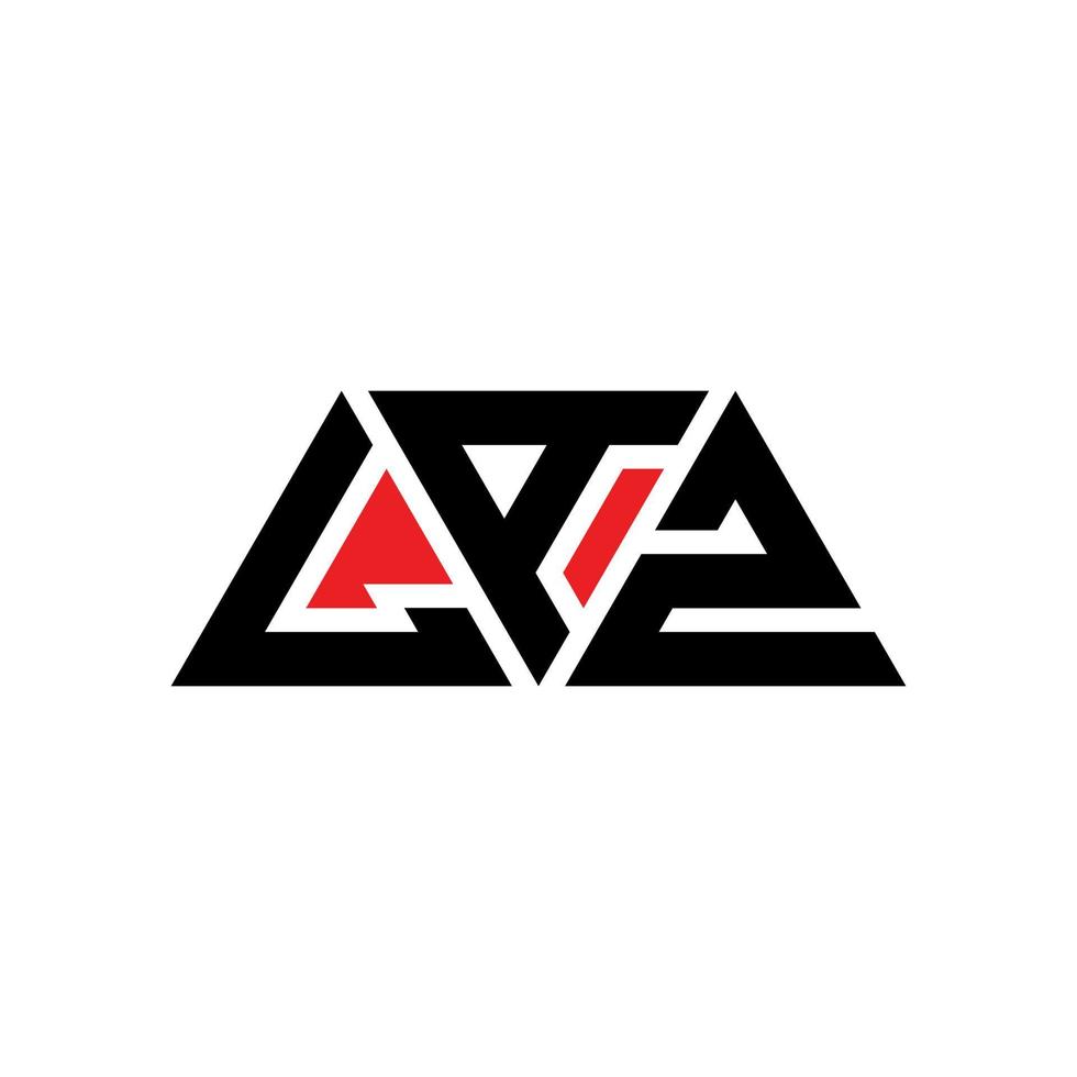 diseño de logotipo de letra de triángulo laz con forma de triángulo. monograma de diseño del logotipo del triángulo laz. plantilla de logotipo de vector de triángulo laz con color rojo. logotipo triangular laz logotipo simple, elegante y lujoso. laz