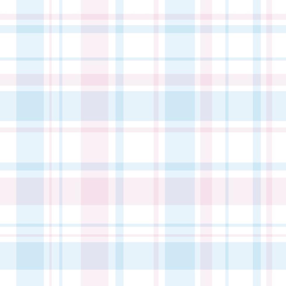 Seamless pattern in fantasy white, light pink and blue colors for plaid, fabric, textile, clothes, tablecloth and other things. Vector image.