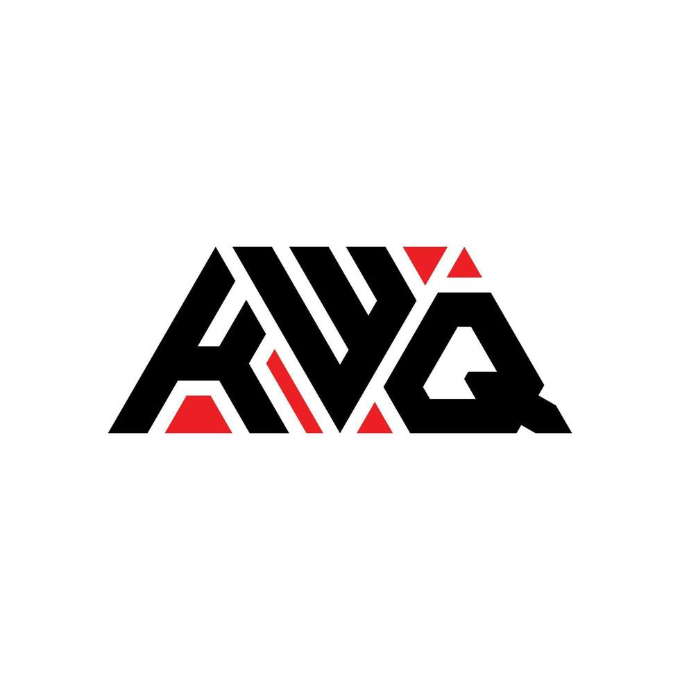 diseño de logotipo de letra triangular kwq con forma de triángulo. monograma de diseño del logotipo del triángulo kwq. plantilla de logotipo de vector de triángulo kwq con color rojo. logotipo triangular kwq logotipo simple, elegante y lujoso. kwq