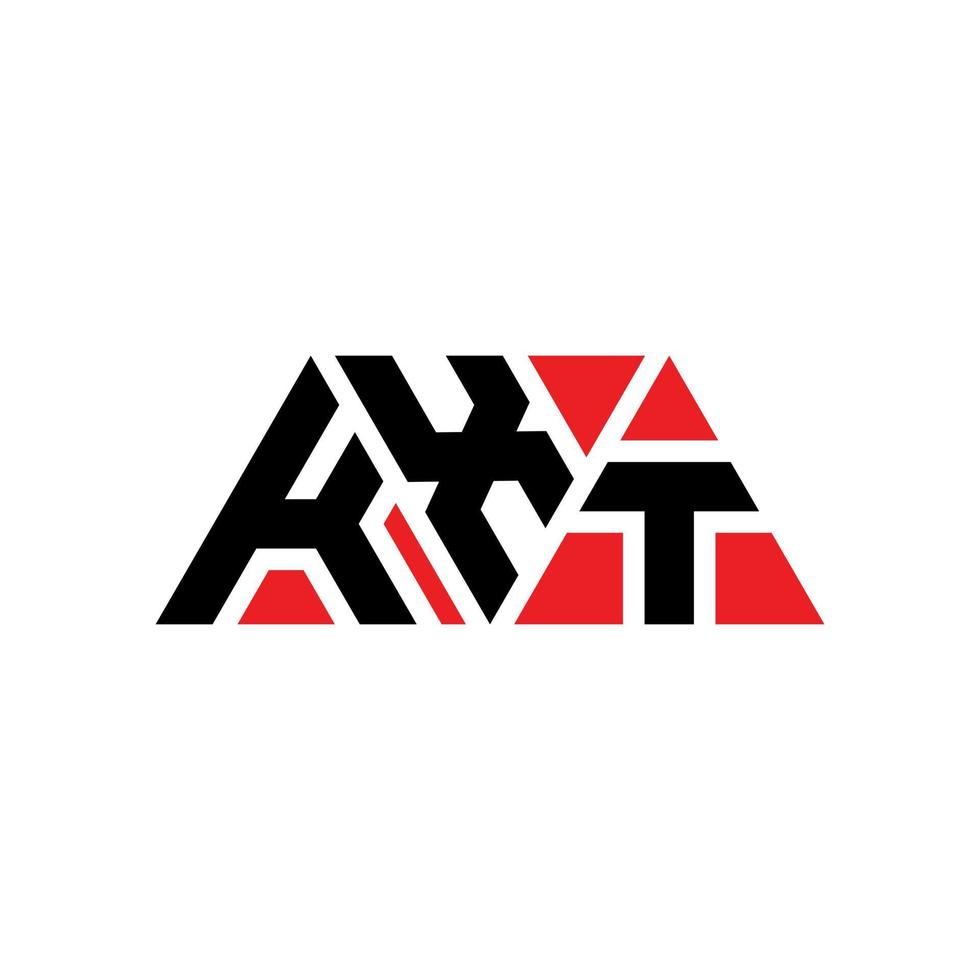 diseño de logotipo de letra triangular kxt con forma de triángulo. monograma de diseño del logotipo del triángulo kxt. plantilla de logotipo de vector de triángulo kxt con color rojo. logotipo triangular kxt logotipo simple, elegante y lujoso. kxt
