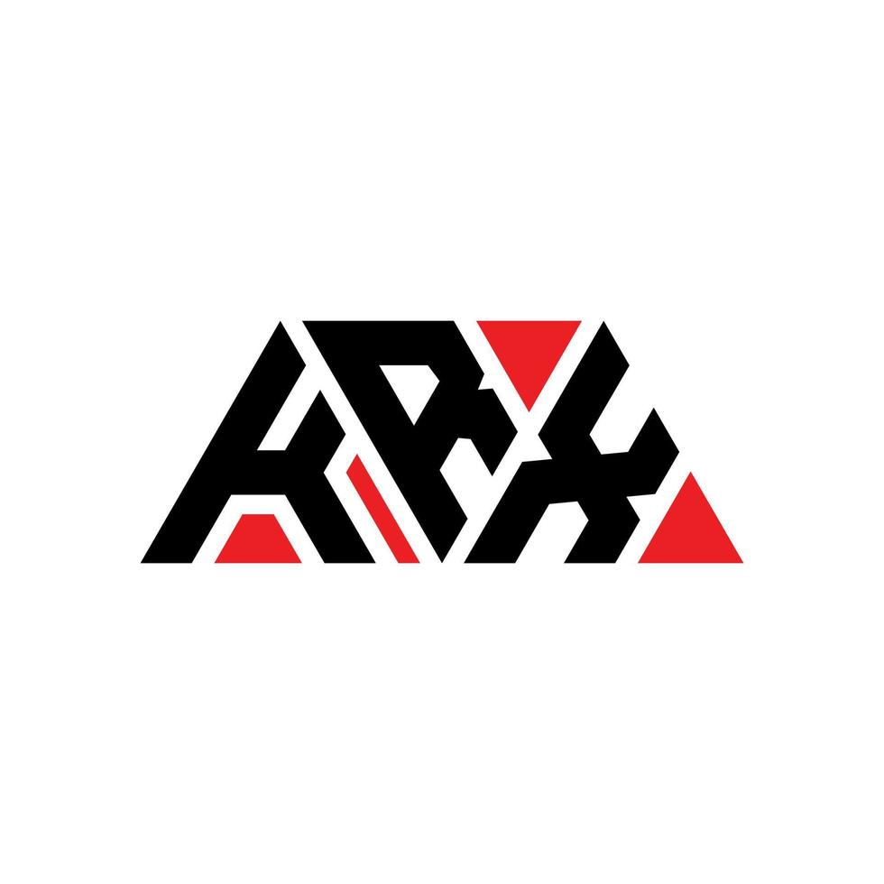 Diseño de logotipo de letra triangular krx con forma de triángulo. monograma de diseño del logotipo del triángulo krx. plantilla de logotipo de vector de triángulo krx con color rojo. logotipo triangular krx logotipo simple, elegante y lujoso. krx