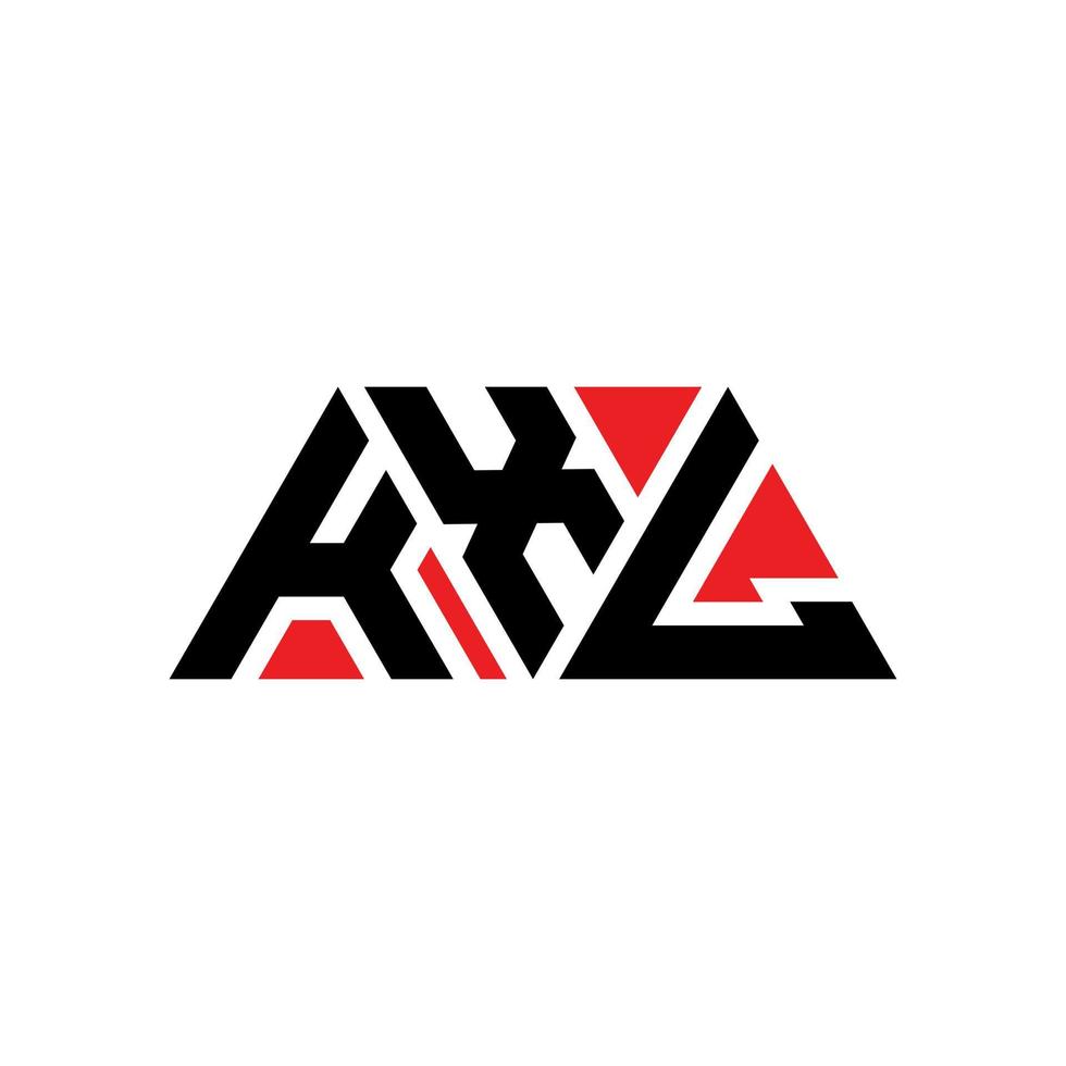 diseño de logotipo de letra triangular kxl con forma de triángulo. monograma de diseño del logotipo del triángulo kxl. plantilla de logotipo de vector de triángulo kxl con color rojo. logotipo triangular kxl logotipo simple, elegante y lujoso. kxl