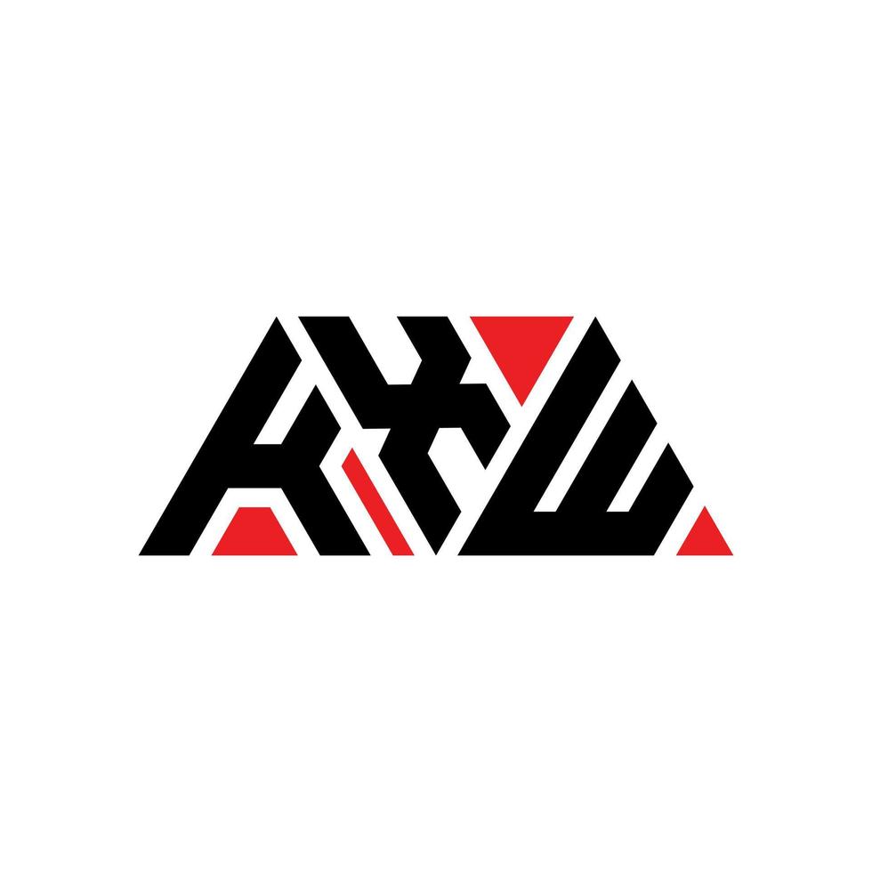 diseño de logotipo de letra triangular kxw con forma de triángulo. monograma de diseño del logotipo del triángulo kxw. plantilla de logotipo de vector de triángulo kxw con color rojo. logotipo triangular kxw logotipo simple, elegante y lujoso. kxw