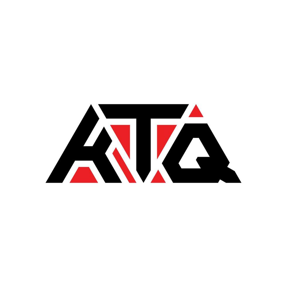 KTQ triangle letter logo design with triangle shape. KTQ triangle logo