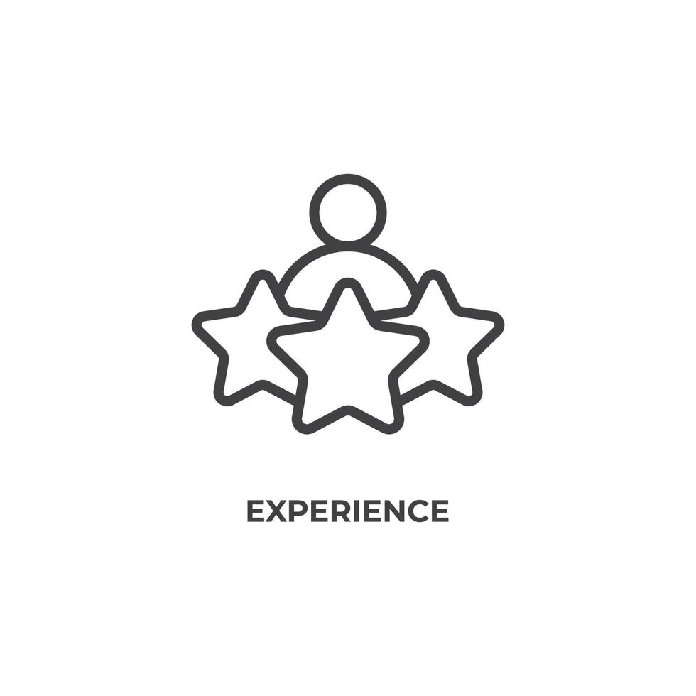 Vector sign of experience symbol is isolated on a white background. icon color editable.