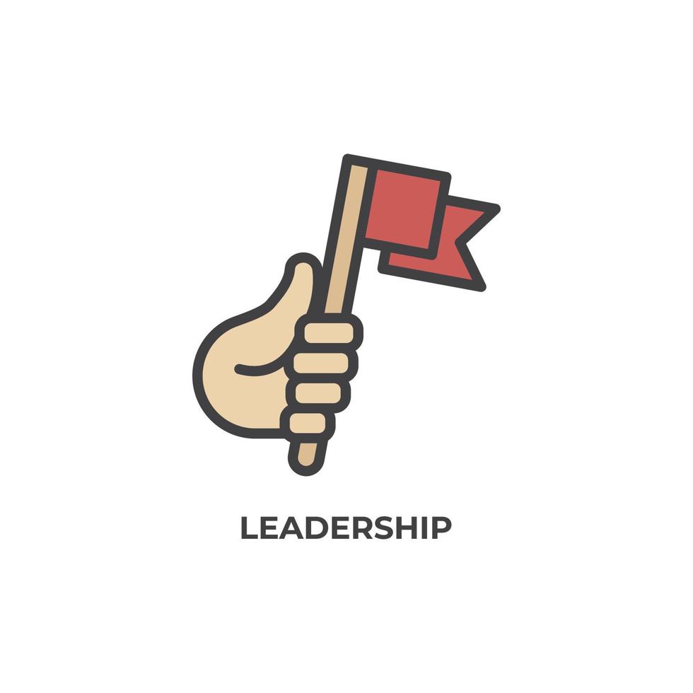 Vector sign of leadership symbol is isolated on a white background. icon color editable.