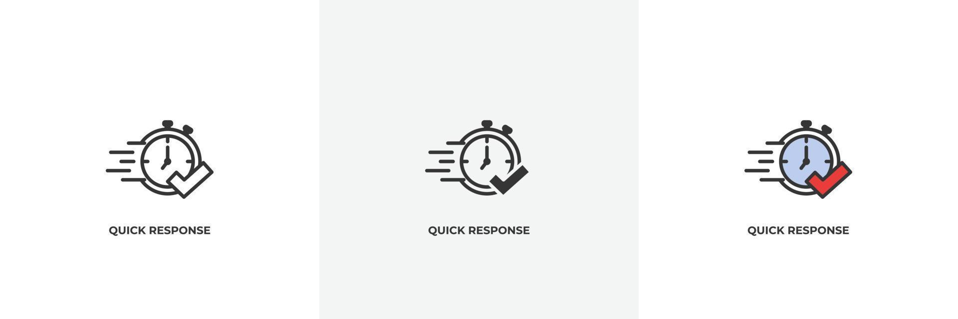 quick response icon. Line, solid and filled outline colorful version, outline and filled vector sign. Idea Symbol, logo illustration. Vector graphics