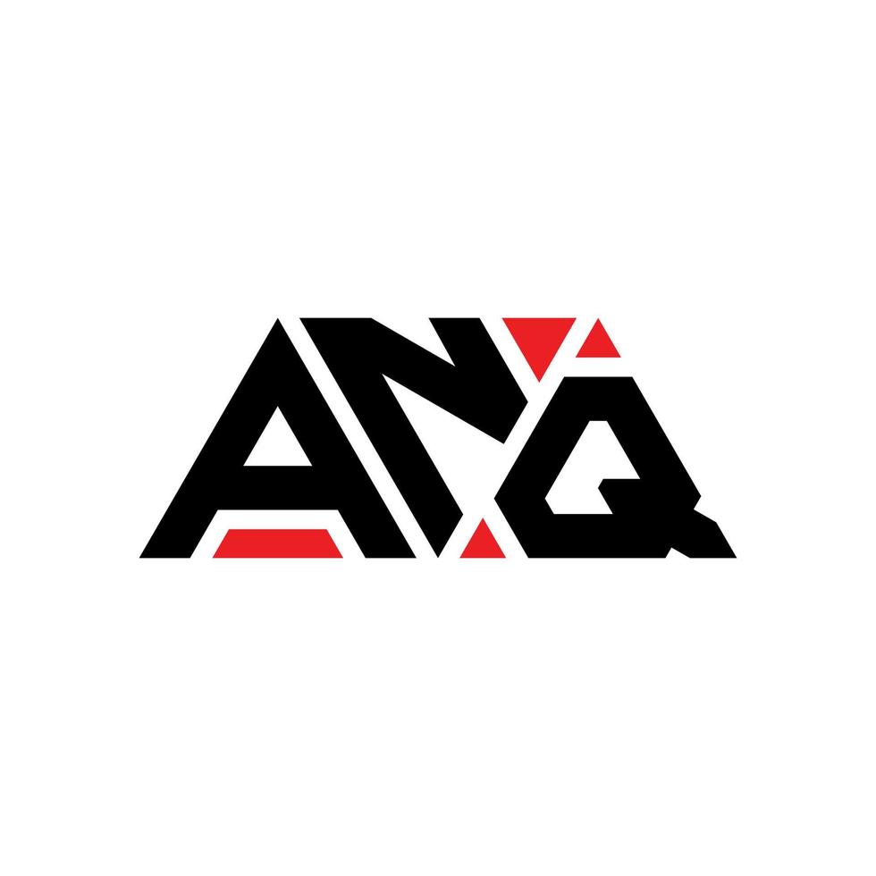 diseño de logotipo de letra triangular anq con forma de triángulo. monograma de diseño de logotipo de triángulo anq. anq plantilla de logotipo de vector de triángulo con color rojo. anq logo triangular logo simple, elegante y lujoso. anq