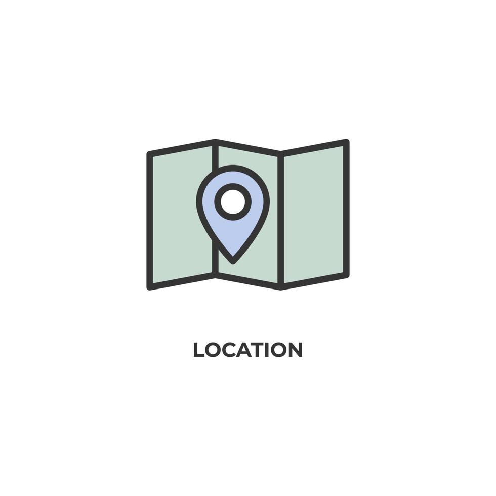 location vector icon. Colorful flat design vector illustration. Vector graphics