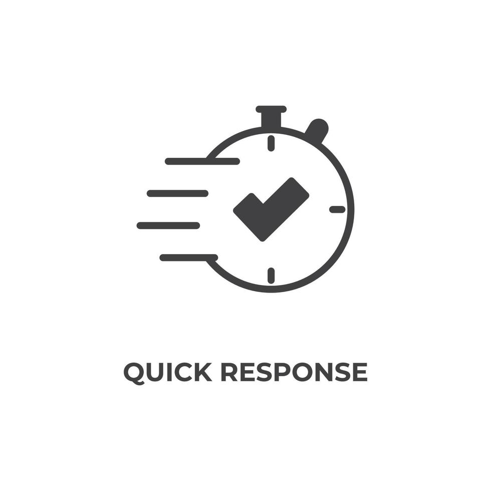 Vector sign of quick response symbol is isolated on a white background. icon color editable.