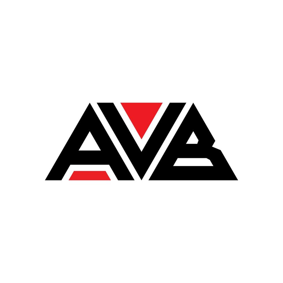 diseño de logotipo de letra de triángulo avb con forma de triángulo. monograma de diseño del logotipo del triángulo avb. plantilla de logotipo de vector de triángulo avb con color rojo. logotipo triangular avb logotipo simple, elegante y lujoso. avb