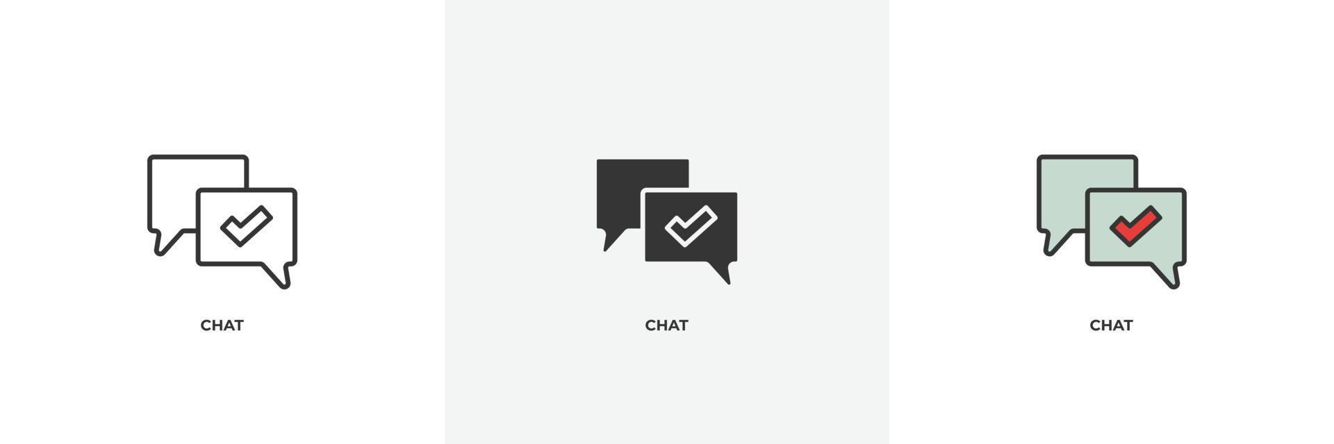 chat icon. Line, solid and filled outline colorful version, outline and filled vector sign. Idea Symbol, logo illustration. Vector graphics