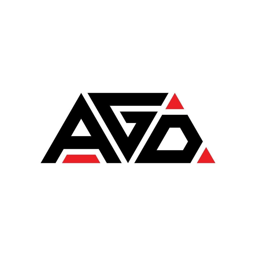 diseño de logotipo de letra de triángulo agd con forma de triángulo. monograma de diseño de logotipo de triángulo agd. plantilla de logotipo de vector de triángulo agd con color rojo. logotipo triangular agd logotipo simple, elegante y lujoso. agd