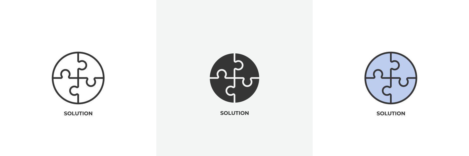 solution icon. Line, solid and filled outline colorful version, outline and filled vector sign. Idea Symbol, logo illustration. Vector graphics