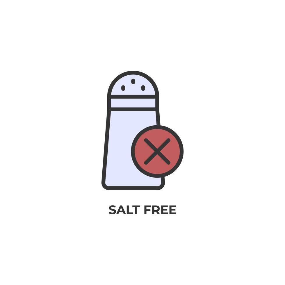salt free vector icon. Colorful flat design vector illustration. Vector graphics