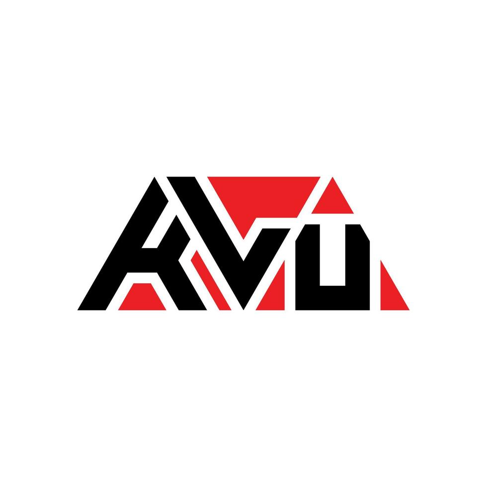 KLU triangle letter logo design with triangle shape. KLU triangle logo design monogram. KLU triangle vector logo template with red color. KLU triangular logo Simple, Elegant, and Luxurious Logo. KLU