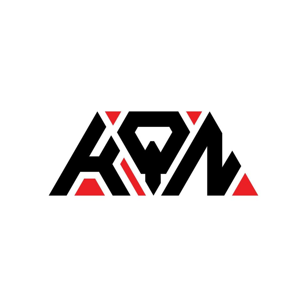 diseño de logotipo de letra triangular kqn con forma de triángulo. monograma de diseño del logotipo del triángulo kqn. plantilla de logotipo de vector de triángulo kqn con color rojo. logotipo triangular kqn logotipo simple, elegante y lujoso. kqn