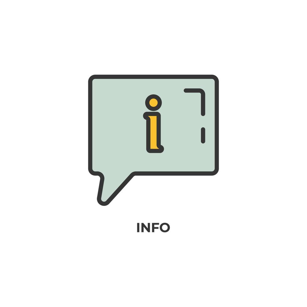 info vector icon. Colorful flat design vector illustration. Vector graphics