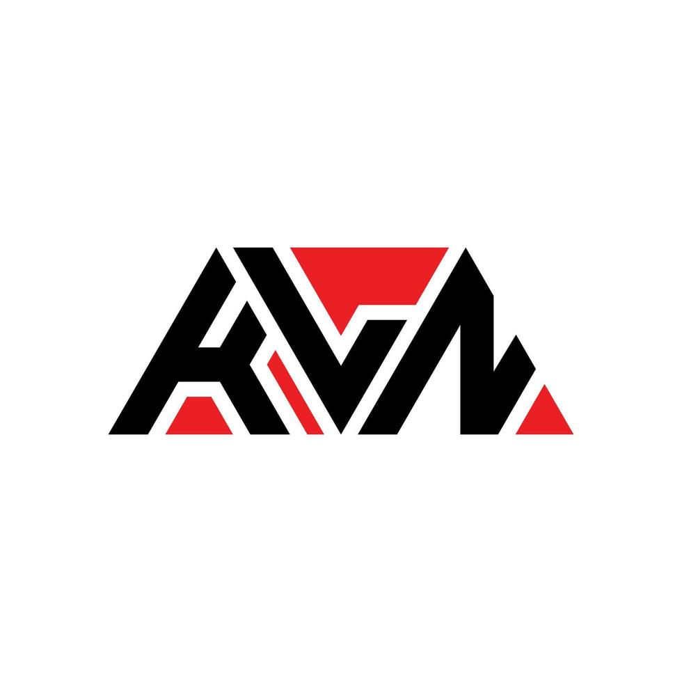 KLN triangle letter logo design with triangle shape. KLN triangle logo design monogram. KLN triangle vector logo template with red color. KLN triangular logo Simple, Elegant, and Luxurious Logo. KLN