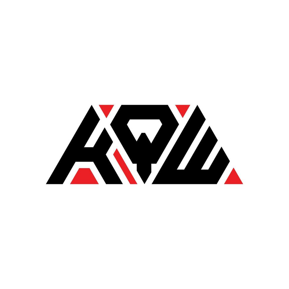 diseño de logotipo de letra triangular kqw con forma de triángulo. monograma de diseño del logotipo del triángulo kqw. plantilla de logotipo de vector de triángulo kqw con color rojo. logotipo triangular kqw logotipo simple, elegante y lujoso. kww