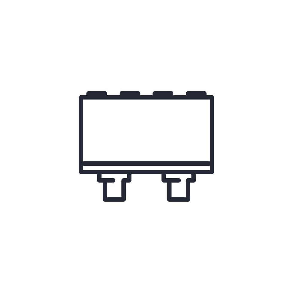 Vector sign of the billboard symbol is isolated on a white background. billboard icon color editable.