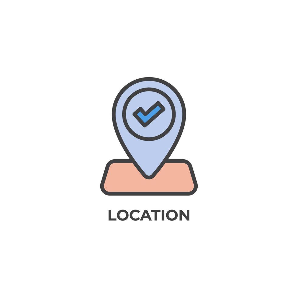 location vector icon. Colorful flat design vector illustration. Vector graphics