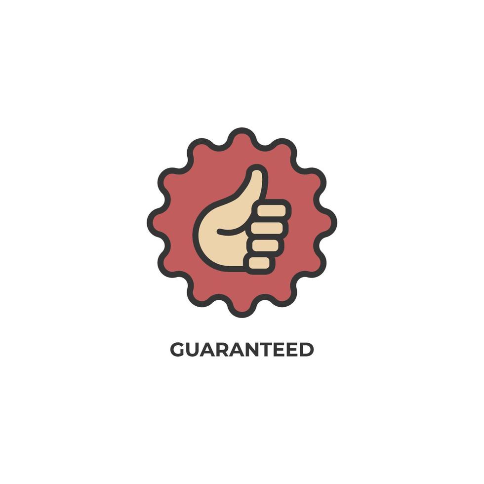 guaranteed vector icon. Colorful flat design vector illustration. Vector graphics