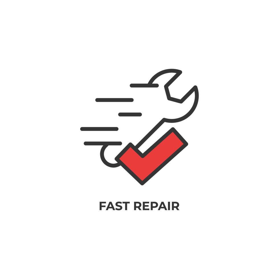 fast repair vector icon. Colorful flat design vector illustration. Vector graphics