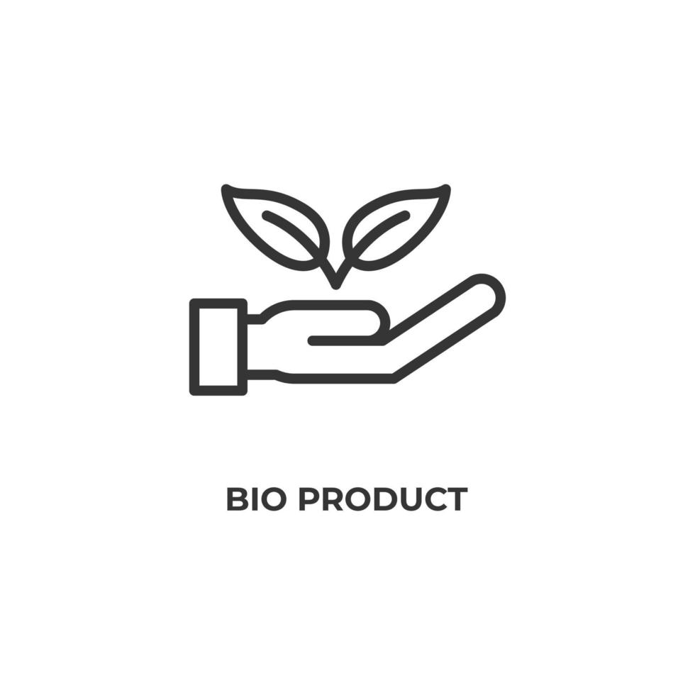 Vector sign of bio product symbol is isolated on a white background. icon color editable.