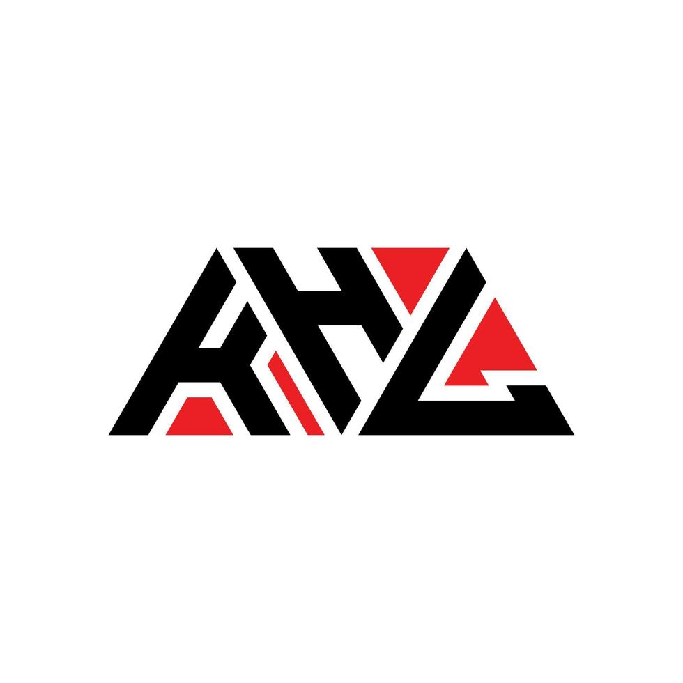 diseño de logotipo de letra triangular khl con forma de triángulo. monograma de diseño de logotipo de triángulo khl. plantilla de logotipo de vector de triángulo khl con color rojo. logotipo triangular khl logotipo simple, elegante y lujoso. khl