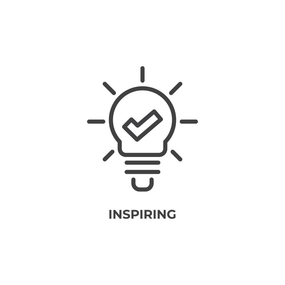 Vector sign of inspiring symbol is isolated on a white background. icon color editable.