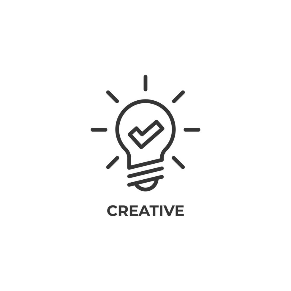 Vector sign of creative symbol is isolated on a white background. icon color editable.