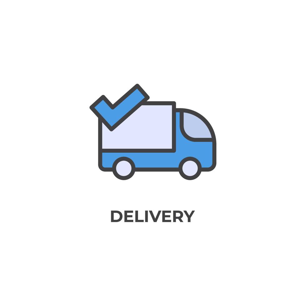 delivery vector icon. Colorful flat design vector illustration. Vector graphics