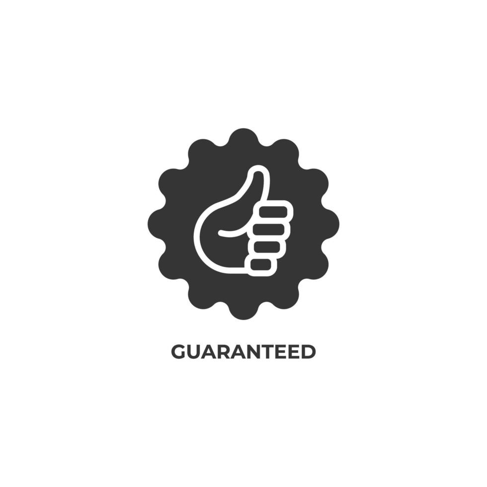 Vector sign of guaranteed symbol is isolated on a white background. icon color editable.