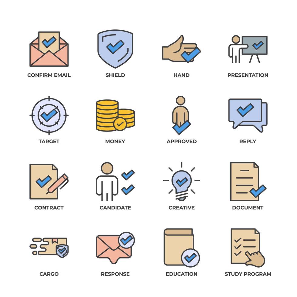 Check Marks set icon, isolated Check Marks set sign icon, icon color editable. vector illustration