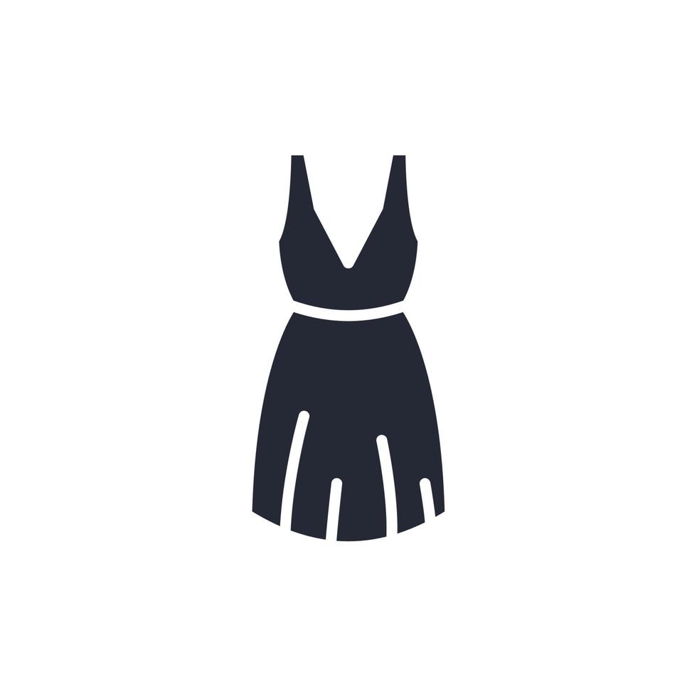 Vector sign of the dress symbol is isolated on a white background. dress icon color editable.