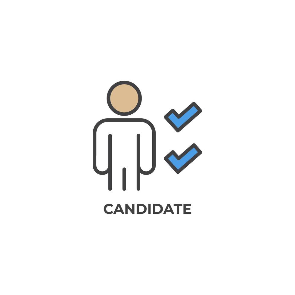 candidate vector icon. Colorful flat design vector illustration. Vector graphics