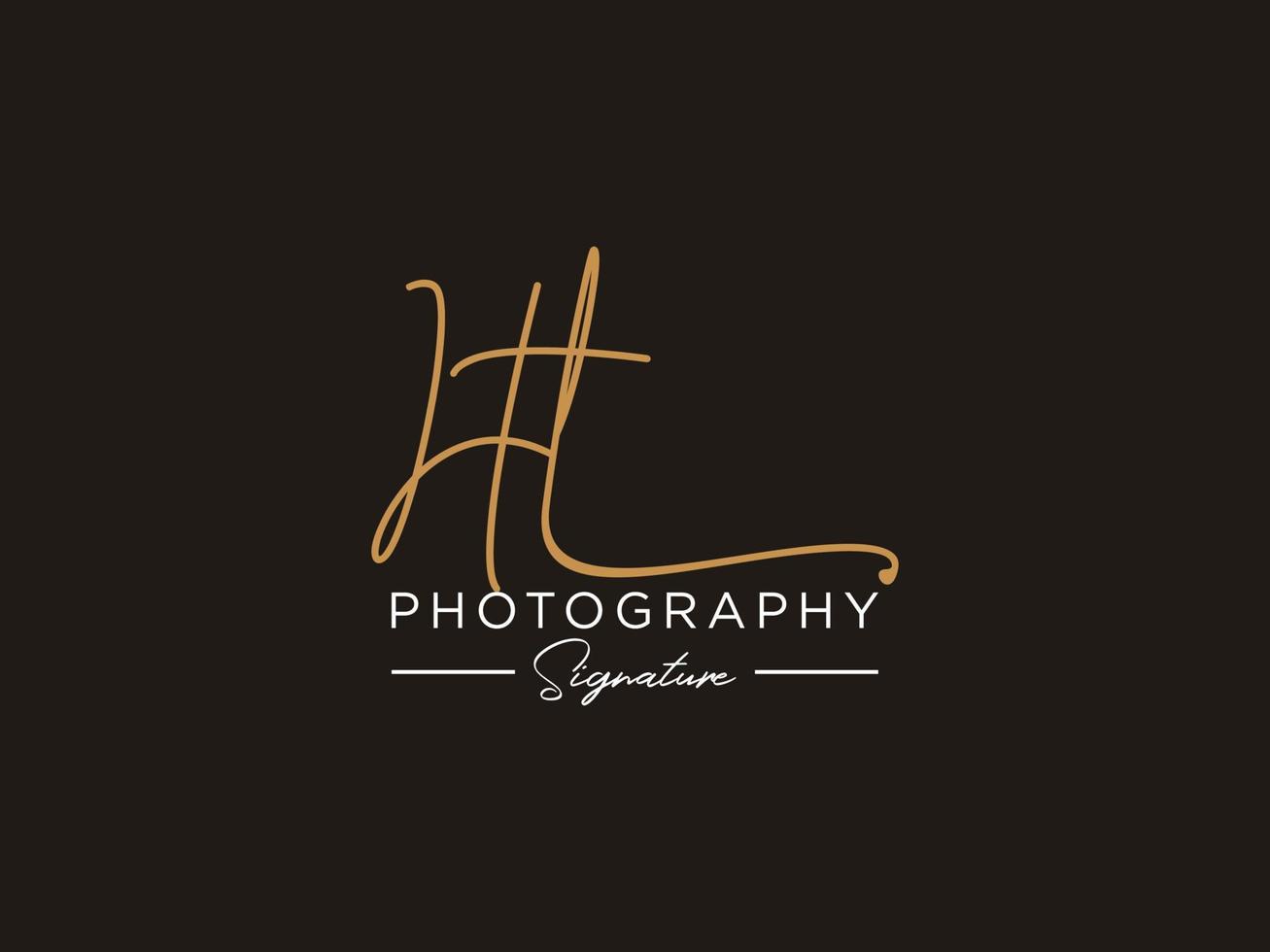 Letter HT Signature Logo Template Vector
