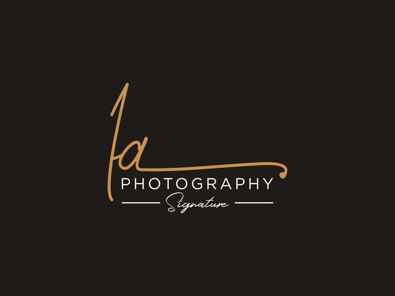 Letter IA Signature Logo Template Vector
