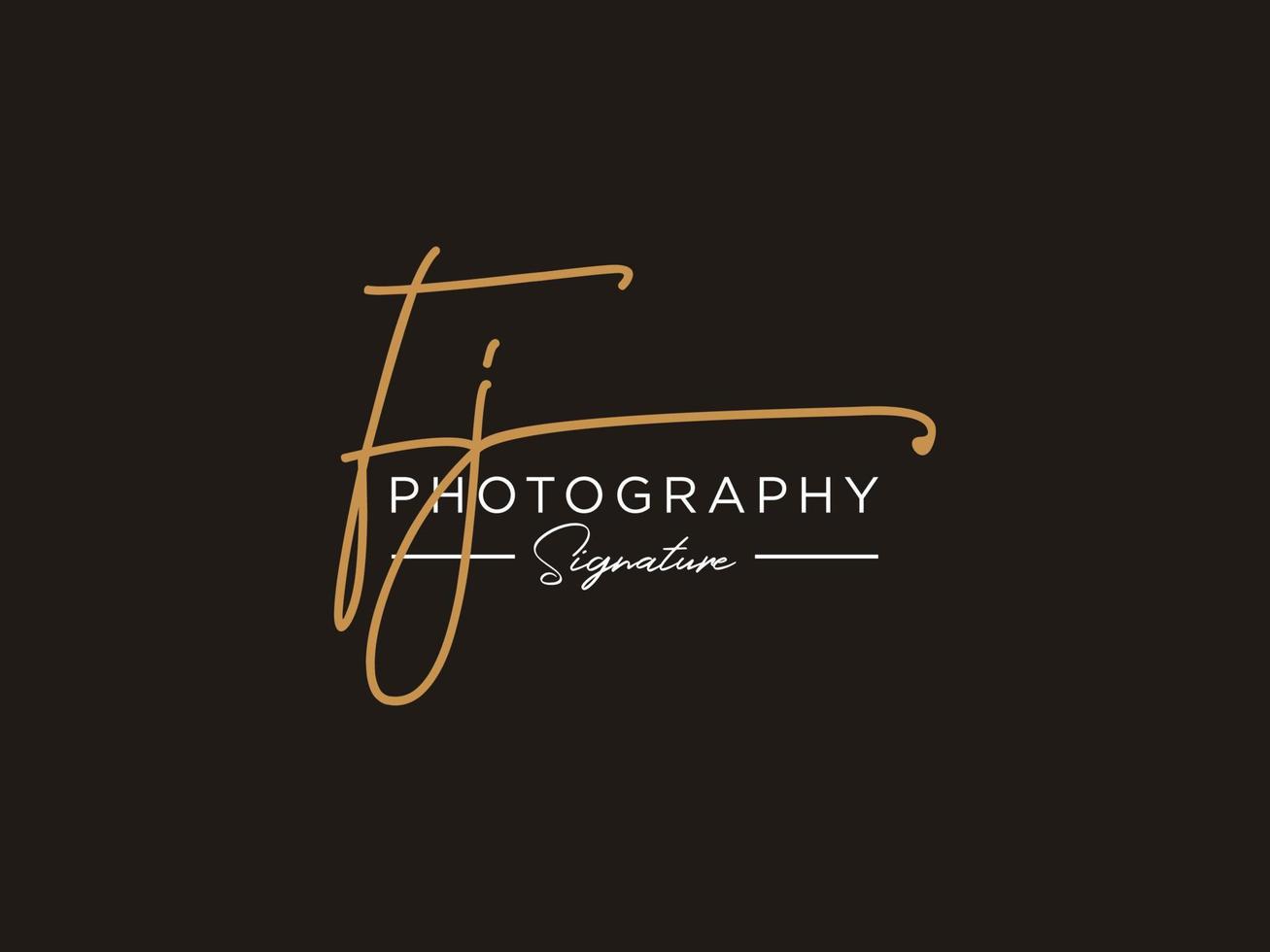 Letter FJ Signature Logo Template Vector