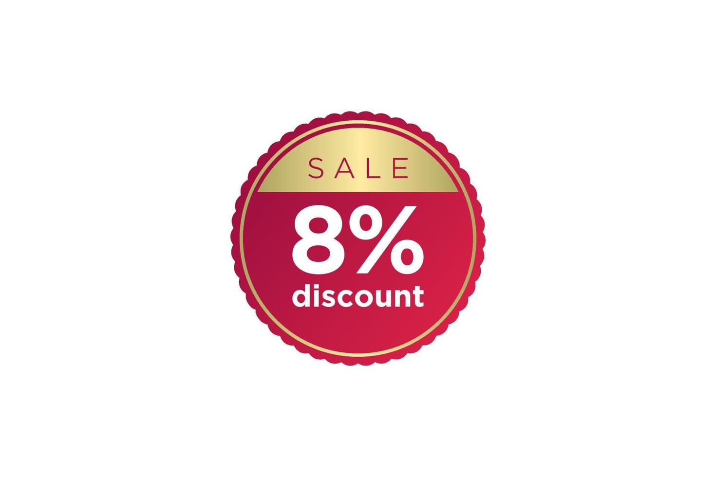 8 discount, Sales Vector badges for Labels, , Stickers, Banners, Tags, Web Stickers, New offer. Discount origami sign banner.