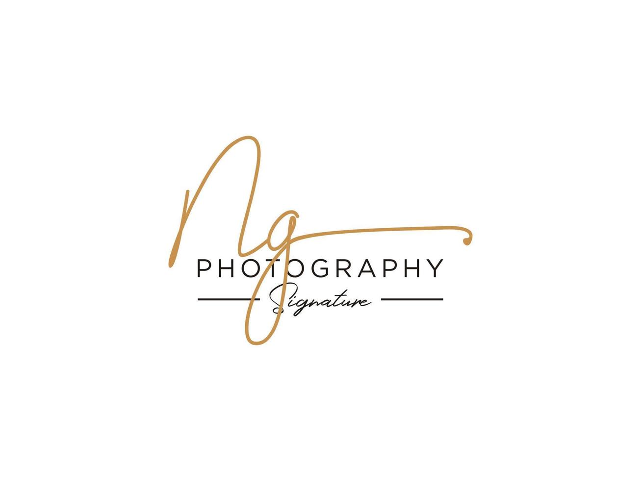 Letter NG Signature Logo Template Vector
