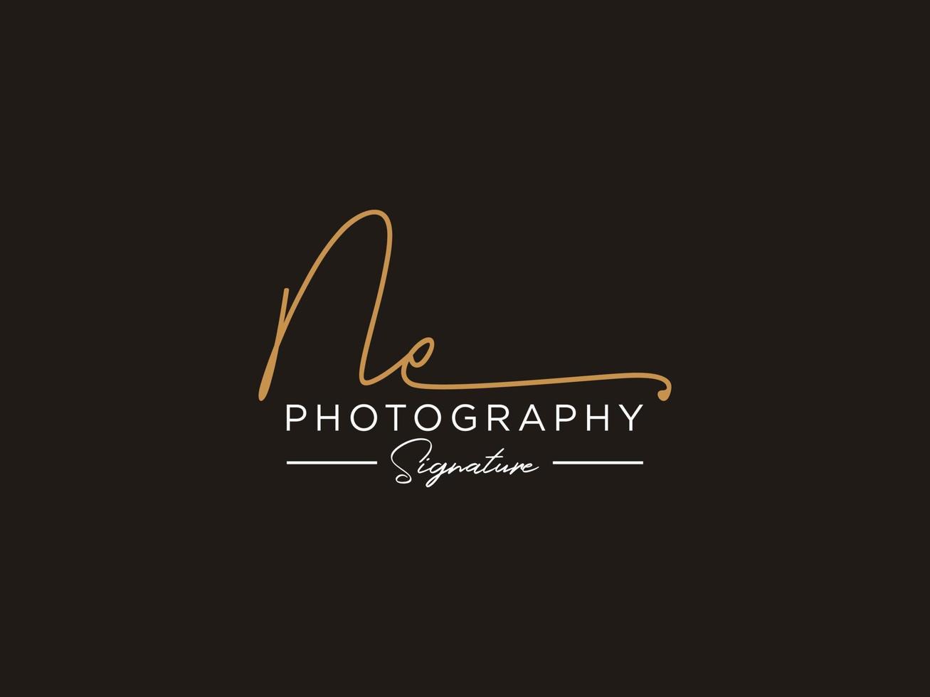 Letter NE Signature Logo Template Vector