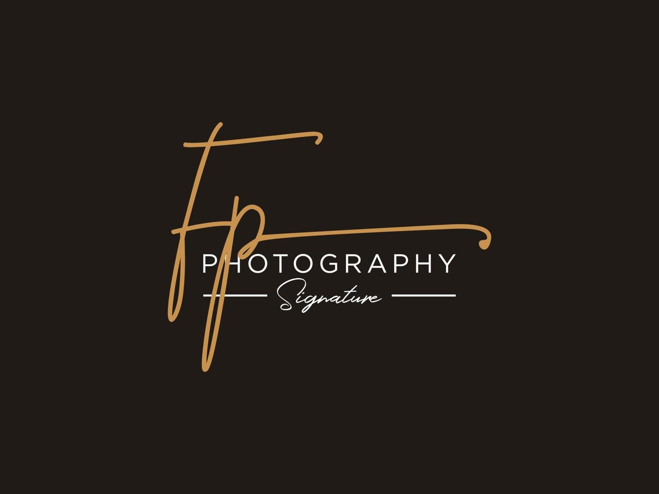 Letter FP Signature Logo Template Vector