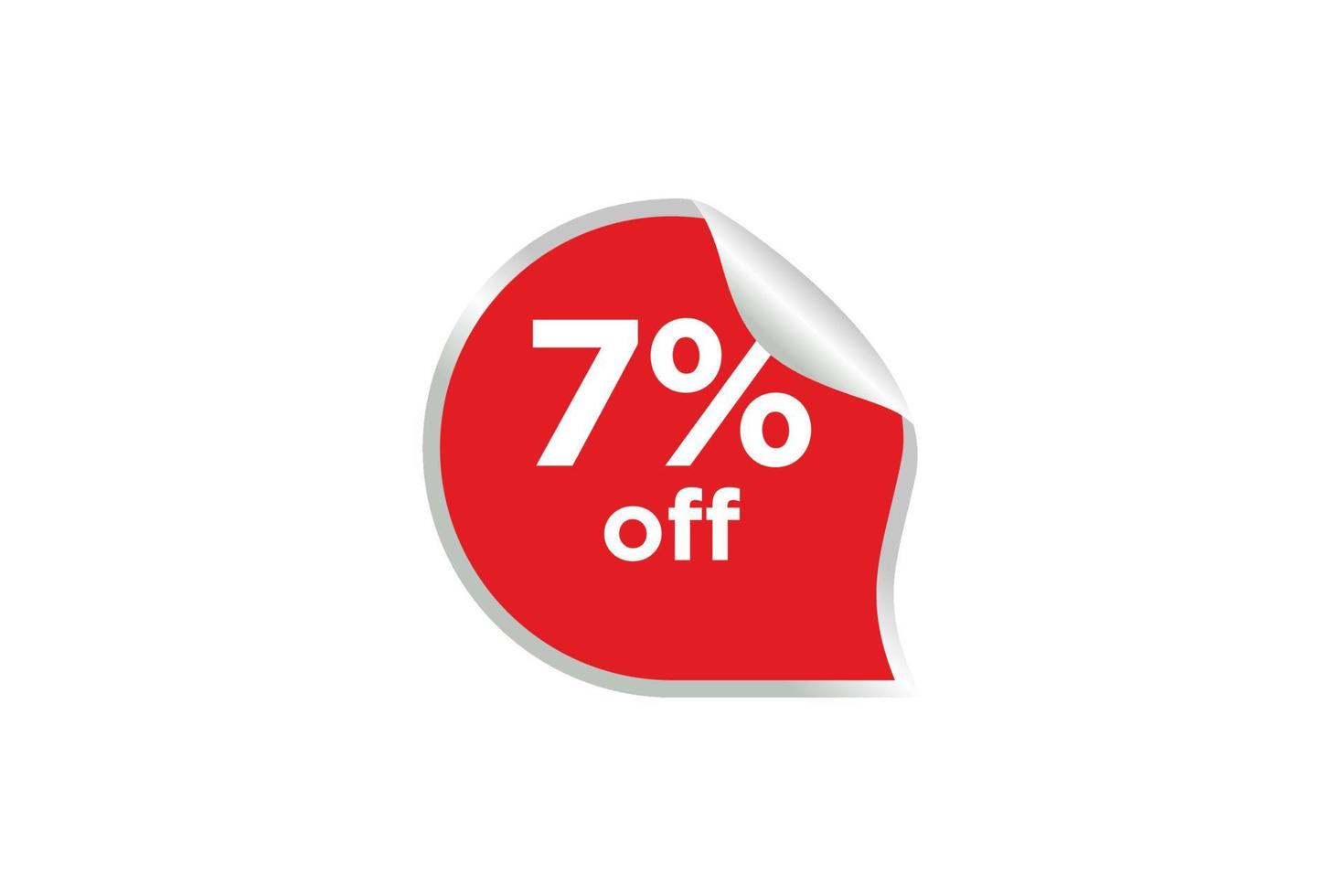 7 discount, Sales Vector badges for Labels, , Stickers, Banners, Tags, Web Stickers, New offer. Discount origami sign banner.