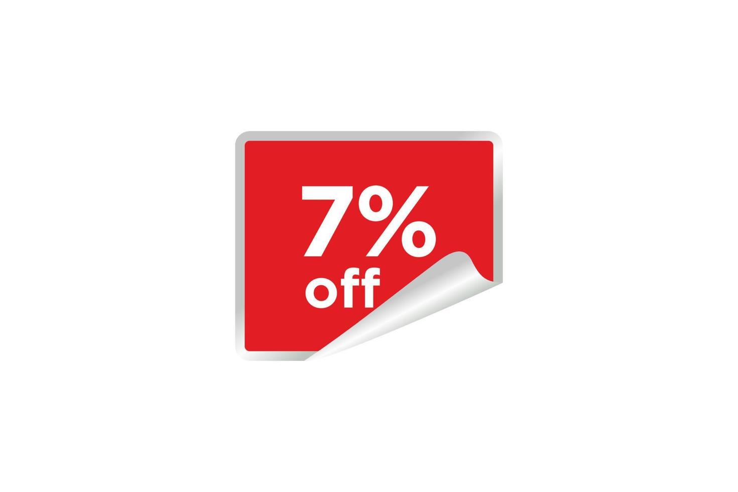 7 discount, Sales Vector badges for Labels, , Stickers, Banners, Tags, Web Stickers, New offer. Discount origami sign banner.