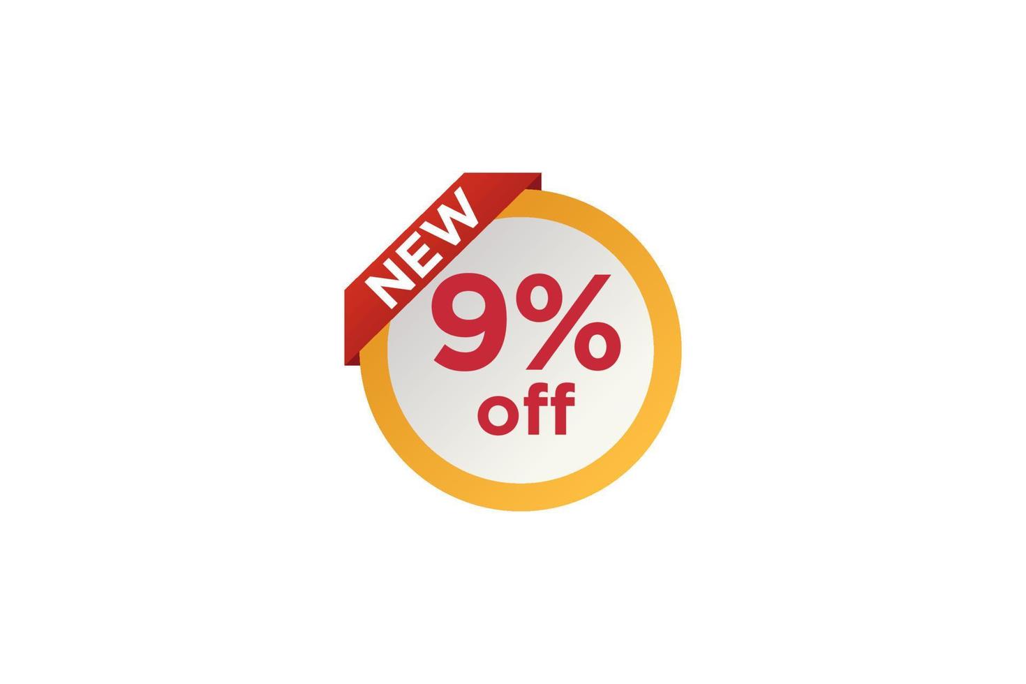 9 discount, Sales Vector badges for Labels, , Stickers, Banners, Tags, Web Stickers, New offer. Discount origami sign banner.