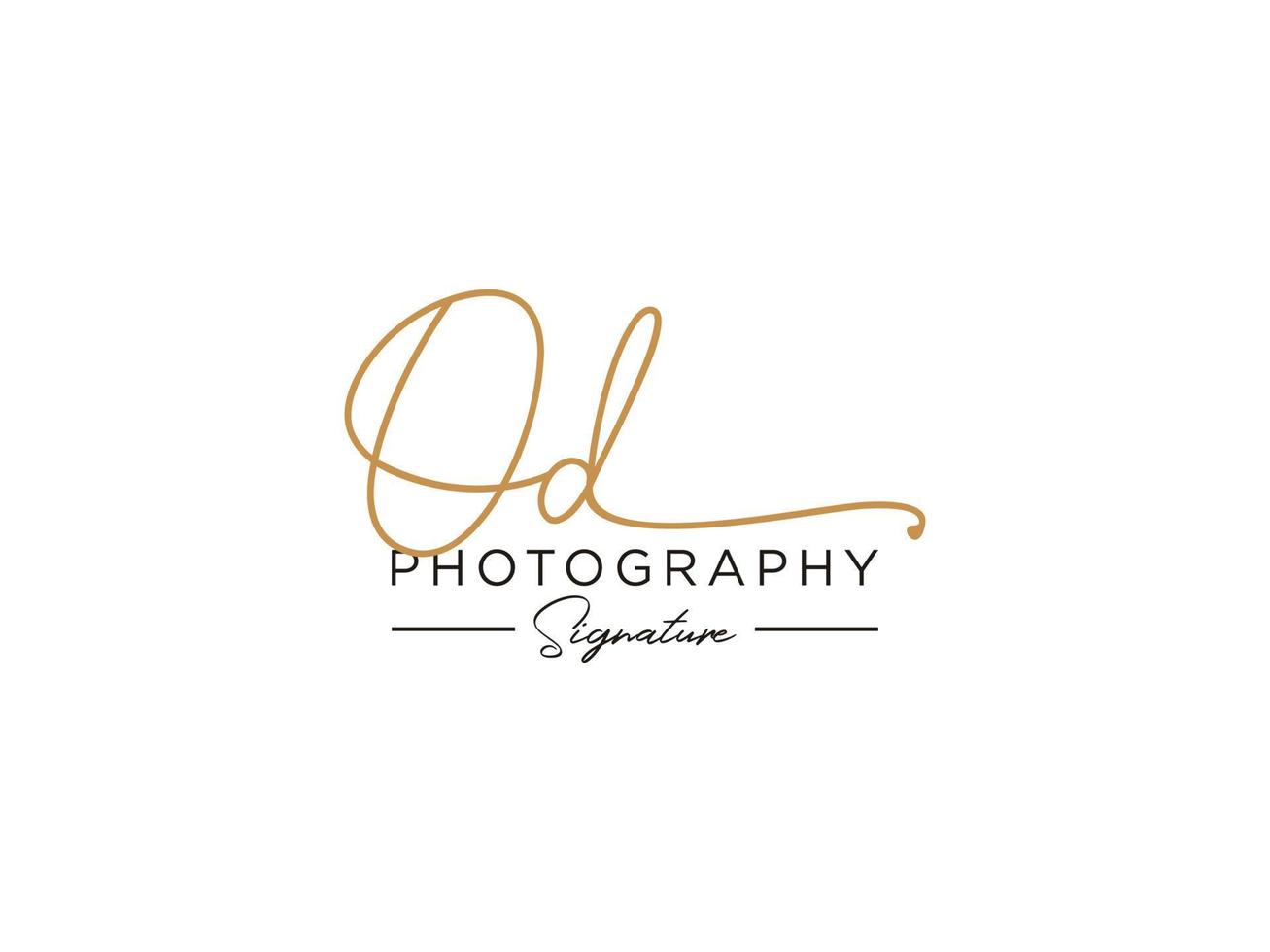 Letter OD Signature Logo Template Vector